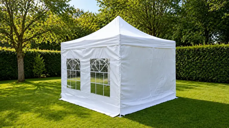Weißer PE-Pavillon 3 mal 3 Meter